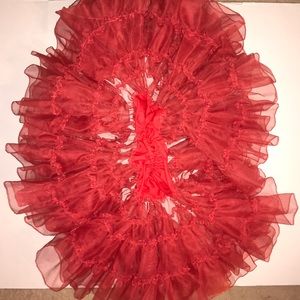 Red Tulle Skirt Costume